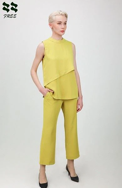 Solid Crepe Woven Tank Top Supplier